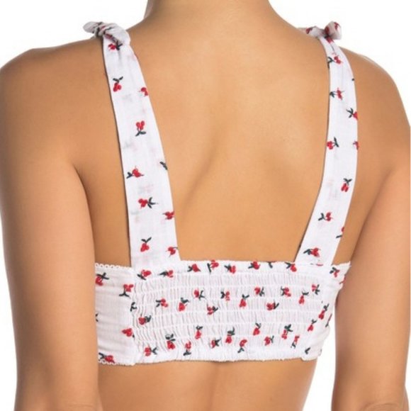 Free People Britt Cherry-Embroidered Bralette - Picture 2 of 5